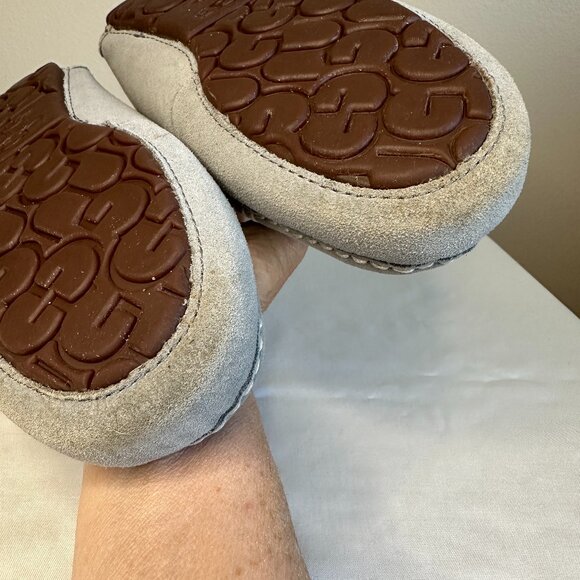 UGG Ansley Light Grey Suede Water Resistant Slipper - Picture 8 of 10